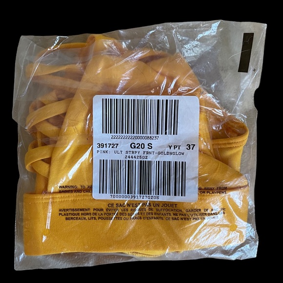 BRALETT PINK Womens “ULT STRPY FRNT-GOLDNGLOW” - Picture 2 of 4